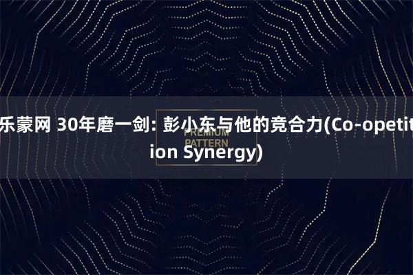 乐蒙网 30年磨一剑: 彭小东与他的竞合力(Co-opetition Synergy)